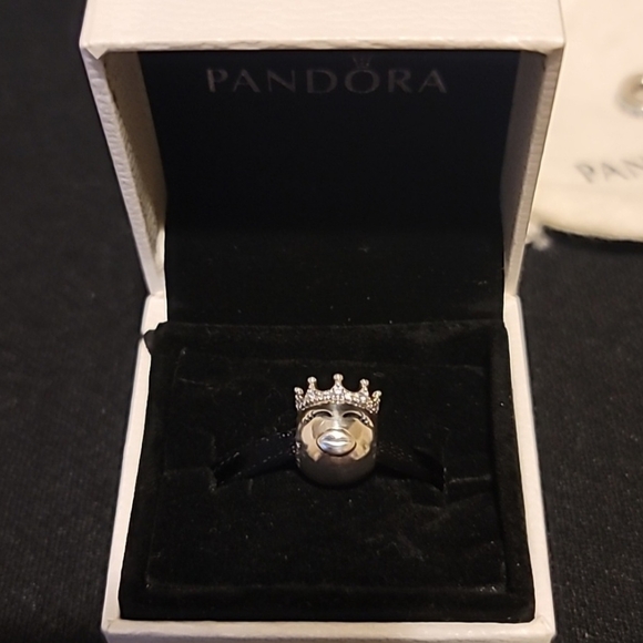 Pandora Silver Crown Charm - Picture 1 of 2